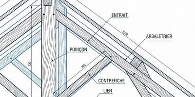 Schéma charpente - poinçon arbalétrier entrait lecture de plan
