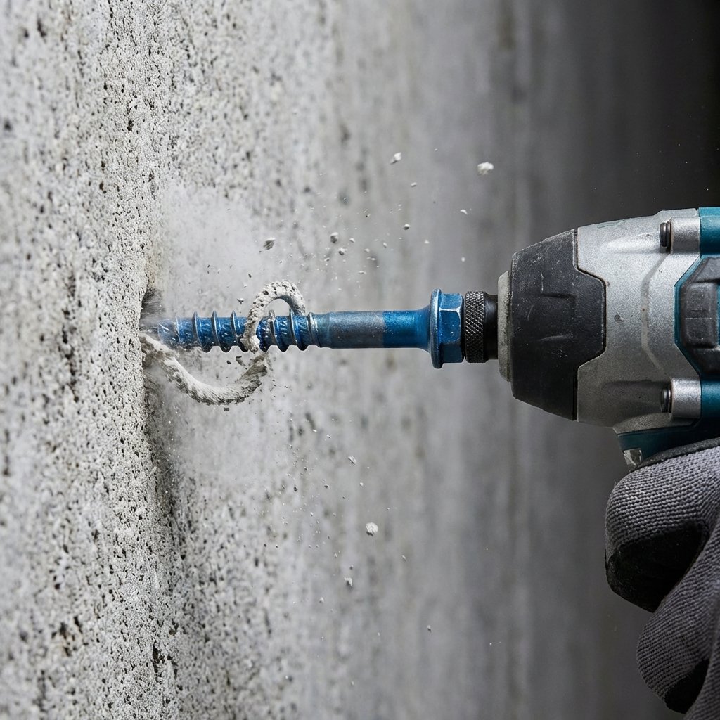 Vissage direct dans le béton avec boulonneuse à choc